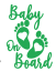 Samolepka na auto Baby On Board 4 - barva samolepky: růžová