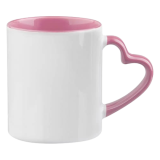 růžový vnitřek + ucho ve tvaru srdce