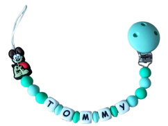 Silikonový klip na dudlík mint - Odie