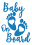 Samolepka na auto Baby On Board 4 - barva samolepky: černá