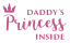 Samolepka na auto Daddys princess inside - barva samolepky: růžová