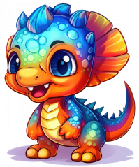 Nažehlovačka Cute dinosaurs rainbow 2