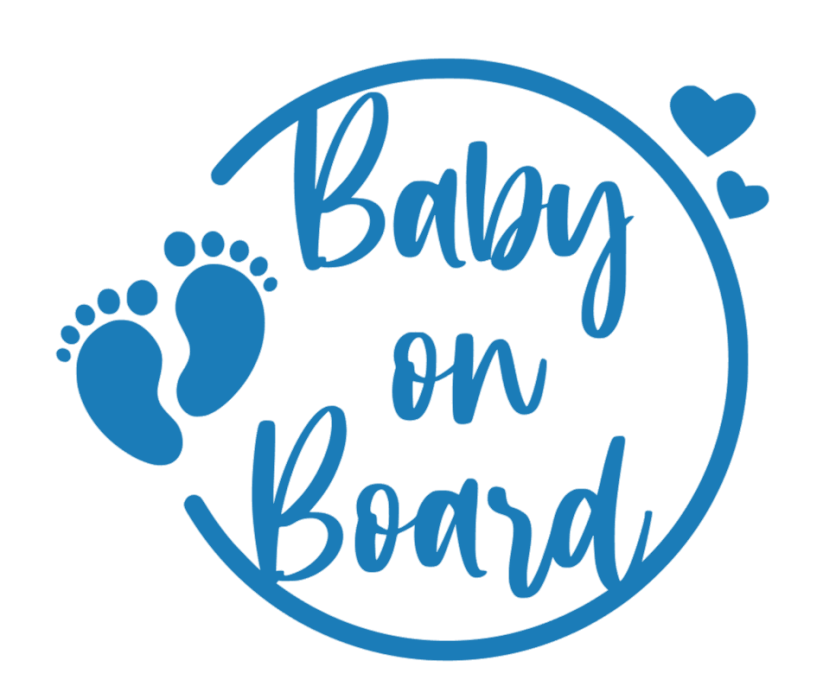 Samolepka na auto Baby On Board 7 - barva samolepky: šedá
