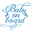 Samolepka na auto Baby On Board 6 - barva samolepky: zelená