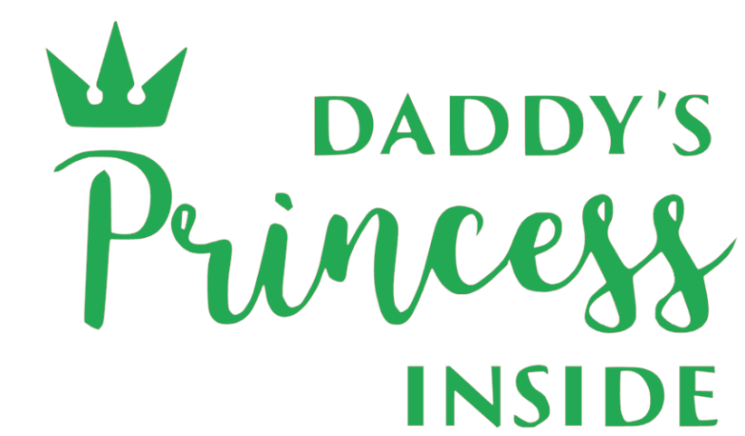 Samolepka na auto Daddys princess inside - barva samolepky: růžová